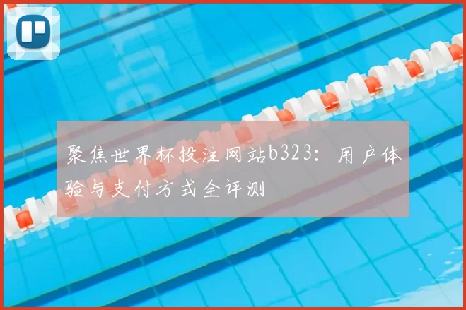 聚焦世界杯投注网站b323:用户体验与支付方式全评测