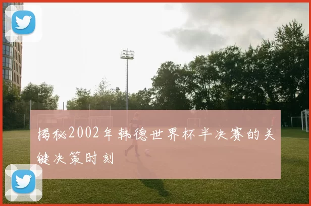 揭秘2002年韩德世界杯半决赛的关键决策时刻